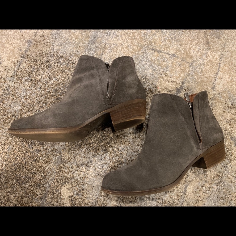 Lucky Brand ankle booties, gray
